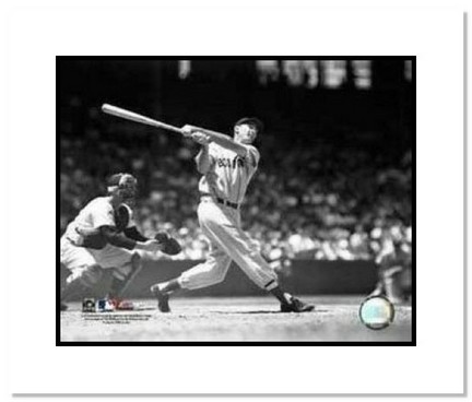 Ted Williams Boston Red Sox MLB "Swinging" Double Matted 8" x 10" Photograph