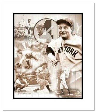 Lou Gehrig New York Yankees MLB "Legends Collage" Double Matted 8" x 10" Photograph