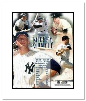 Mickey Mantle New York Yankees MLB "Collage" Double Matted 8" x 10" Photograph