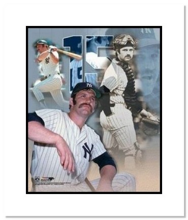 Thurman Munson New York Yankees MLB "Collage" Double Matted 8" x 10" Photograph