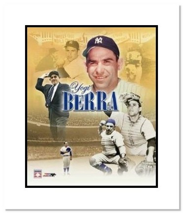 Yogi Berra New York Yankees MLB "Collage" Double Matted 8" x 10" Photograph