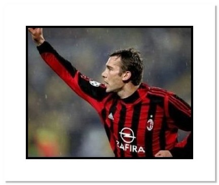 Andre Shevchenko AC Milan "Goal Celebration" Double Matted 8" x 10" Photograph