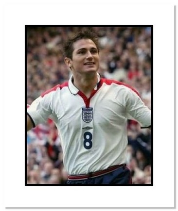 Frank Lampard (England) "Goal Celebration at World Cup" Double Matted 8" x 10" Photograph