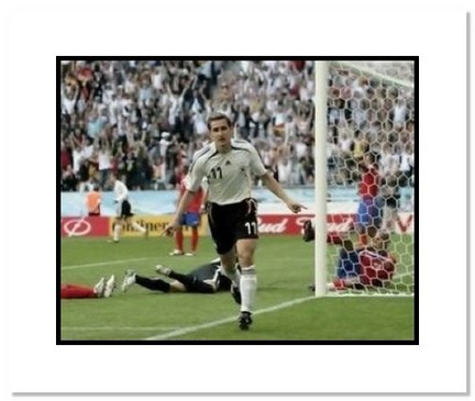 Miroslav Klose (Germany) "Goal Celebration at World Cup" Double Matted 8" x 10" Photograph