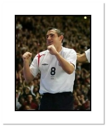 Frank Lampard (England) "Fist Pump at World Cup" Double Matted 8" x 10" Photograph