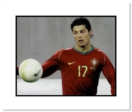 Cristiano Ronaldo (Portugal) "Watching Ball at World Cup" Double Matted 8" x 10" Photograph