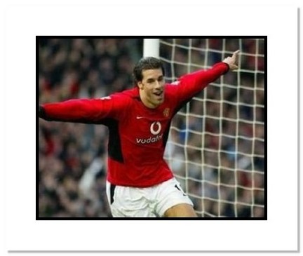 Ruud van Nistelrooy Manchester United "Goal Celebration" Double Matted 8" x 10" Photograph
