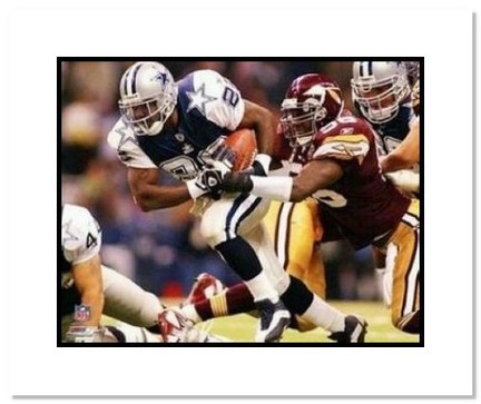 Emmitt Smith Dallas Cowboys NFL "Rushing Against the Redskins" Double Matted 8" x 10" Photograph