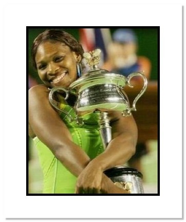 Serena Williams Tennis "2007 Australian Open Final Trophy" Double Matted 8" x 10" Photograph