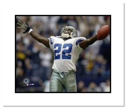 Emmitt Smith Dallas Cowboys NFL "All Time Rushing Record" Double Matted 8" x 10" Photograph