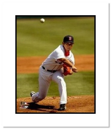 Daisuke Matsuzaka Boston Red Sox MLB "Pitching" Double Matted 8" x 10" Photograph