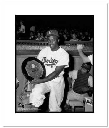 Jackie Robinson Brooklyn Dodgers MLB "MVP Award" Double Matted 8" x 10" Photograph