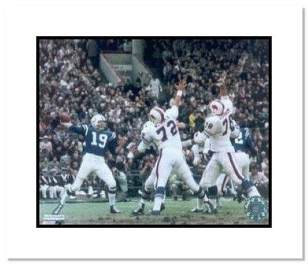 Johnny Unitas Indianapolis Colts NFL "Passing " Double Matted 8" x 10" Photograph