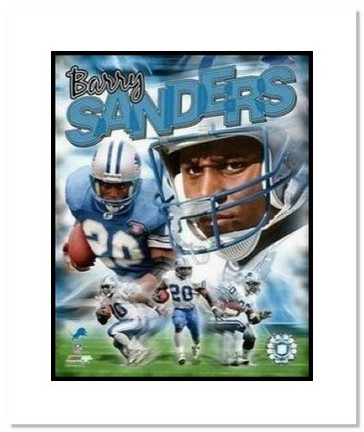 Barry Sanders Detroit Lions NFL "Legends Composite" Double Matted 8" x 10" Photograph