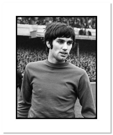 George Best Manchester United "Closeup" Double Matted 8" x 10" Photograph