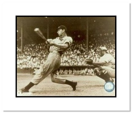 Joe DiMaggio New York Yankees MLB "Swinging 2" Double Matted 8" x 10" Photograph