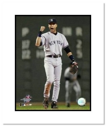 Derek Jeter New York Yankees MLB "Fist Pump in Boston" Double Matted 8" x 10" Photograph