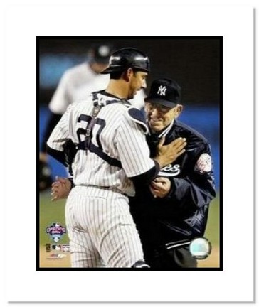 Jorge Posada and Yogi Berra New York Yankees MLB "1st Pitch" Double Matted 8" x 10" Photograph