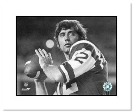 Joe Namath New York Jets NFL "Up Close Black and White" Double Matted 8" x 10" Photograph