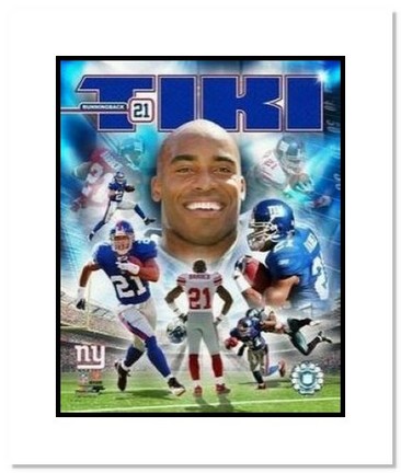 Tiki Barber New York Giants NFL "Collage" Double Matted 8" x 10" Photograph