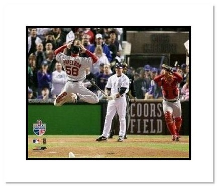Jonathan Papelbon and Jason Varitek Boston Red Sox MLB "2007 World Series Celebration" Double Matted 8" x