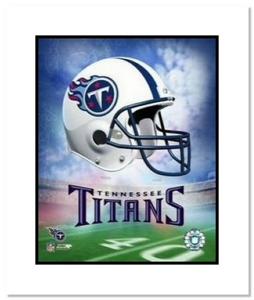 Tennessee Titans NFL "Team Logo and Football Helmet Collage" Double Matted 8" x 10" Photograph