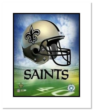 New Orleans Saints NFL "Team Logo and Football Helmet Collage" Double Matted 8" x 10" Photograph