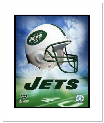 New York Jets NFL "Team Logo and Football Helmet Collage" Double Matted 8" x 10" Photograph