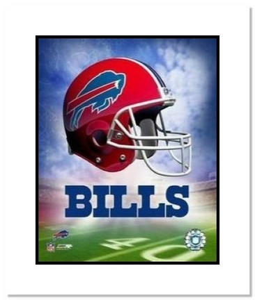 Buffalo Bills NFL "Team Logo and Football Helmet Collage" Double Matted 8" x 10" Photograph