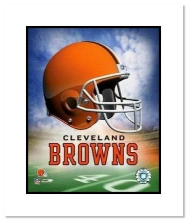 Cleveland Browns NFL "Team Logo and Football Helmet Collage" Double Matted 8" x 10" Photograph