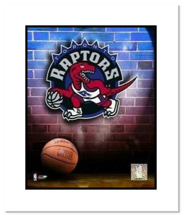 Toronto Raptors NBA "Team Logo and Basketball" Double Matted 8" x 10" Photograph