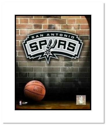 San Antonio Spurs NBA "Team Logo and Basketball" Double Matted 8" x 10" Photograph