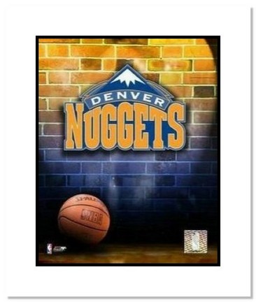 Denver Nuggets NBA "Team Logo and Basketball" Double Matted 8" x 10" Photograph