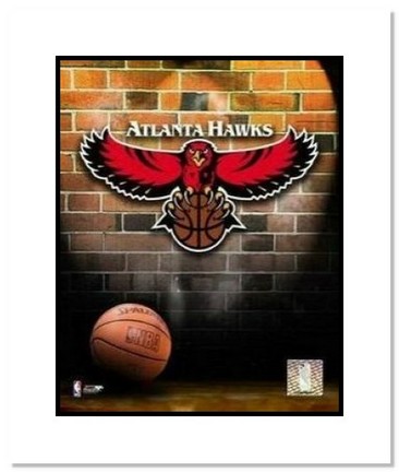 Atlanta Hawks NBA "Team Logo and Basketball" Double Matted 8" x 10" Photograph