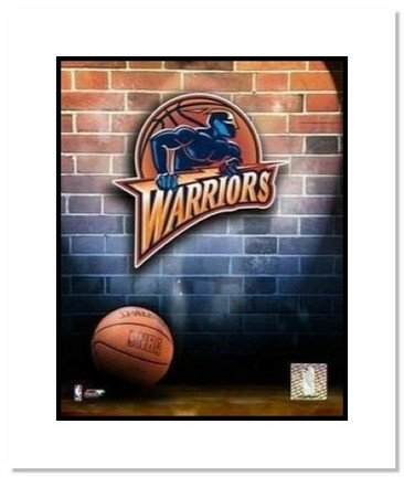 Golden State Warriors NBA "Team Logo and Basketball" Double Matted 8" x 10" Photograph