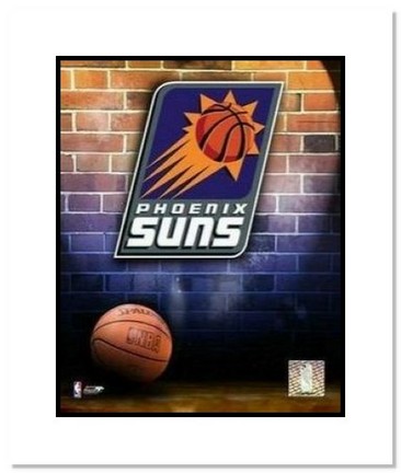Phoenix Suns NBA "Team Logo and Basketball" Double Matted 8" x 10" Photograph