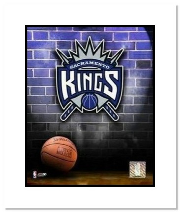 Sacramento Kings NBA "Team Logo and Basketball" Double Matted 8" x 10" Photograph