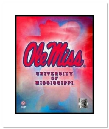 Mississippi (Ole Miss) Rebels NCAA "University of Mississippi Team Logo" Double Matted 8" x 10" Phot