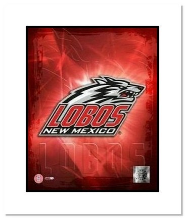 New Mexico Lobos NCAA "University of New Mexico Team Logo" Double Matted 8" x 10" Photograph