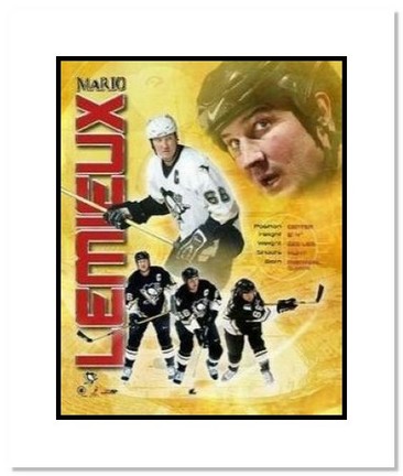 Mario Lemiuex Pittsburgh Penguins NHL "Collage" Double Matted 8" x 10" Photograph