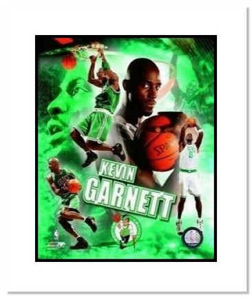 Kevin Garnett Boston Celtics NBA "Collage" Double Matted 8" x 10" Photograph