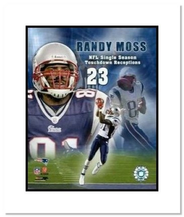 Randy Moss New England Patriots NFL "23rd TD Collage" Double Matted 8" x 10" Photograph