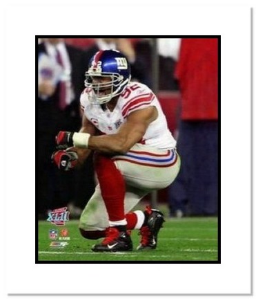 Michael Strahan New York Giants NFL "Super Bowl XLII Yelling" Double Matted 8" x 10" Photograph