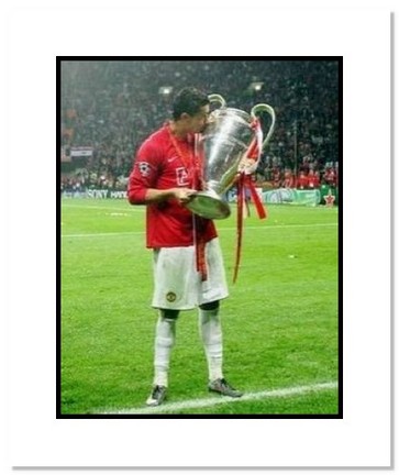 Cristiano Ronaldo Manchester United English Premier League "2008 Champions League Kissing Trophy" Double Matte