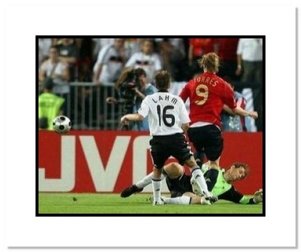 Fernando Torres (Spain) "2008 European Championship Goal" Double Matted 8" x 10" Photograph