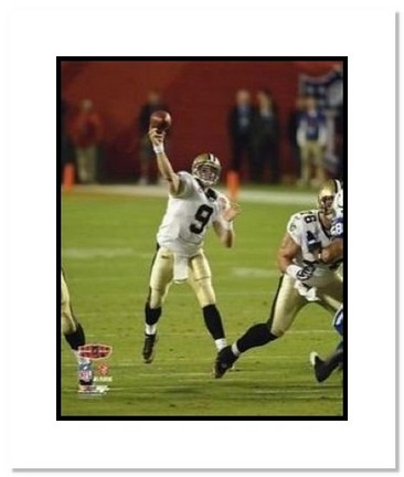 Drew Brees New Orleans Saints NFL "Super Bowl XLIV Passing" Double Matted 8" x 10" Photograph