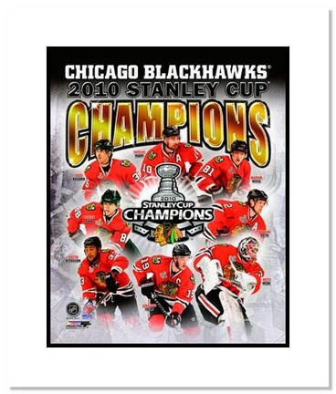 Chicago Blackhawks NHL "2010 Stanley Cup Champions Collage" Double Matted 8" x 10" Photograph