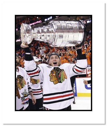 Patrick Kane Chicago Blackhawks NHL "2010 Stanley Cup Trophy" Double Matted 8" x 10" Photograph