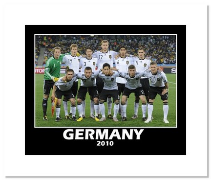 2010 Team Germany "World Cup Starting Eleven" Double Matted 8" x 10" Photograph