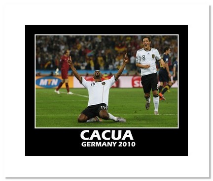 Cacua (Germany) "2010 at World Cup Goal" Double Matted 8" x 10" Photograph